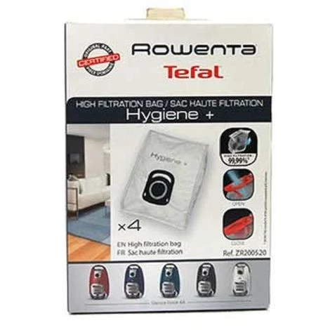 BOITE DE 4 SACS HYGIÈNE + SILENCE FORCE POUR ASPIRATEUR ROWENTA 3 BOITE DE 4 SACS HYGIÈNE + SILENCE FORCE POUR ASPIRATEUR ROWENTA