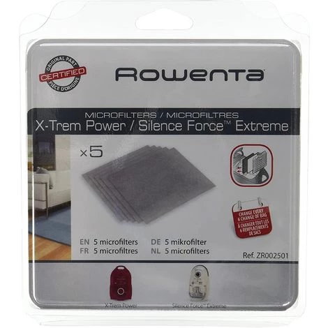 Lot De 5 Micro-filtres Pour Aspirateurs XTrem Power & Silence Force Rowenta 3 Lot De 5 Micro-filtres Pour Aspirateurs XTrem Power & Silence Force Rowenta