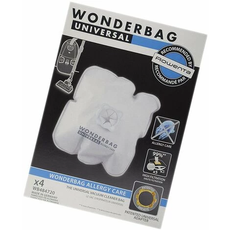 Boite De 4 Sacs Microfibres Universels (52358-51665) (WB484720) Aspirateur ROWENTA, MOULINEX, TEFAL, CALOR 3 Boite De 4 Sacs Microfibres Universels (52358-51665) (WB484720) Aspirateur ROWENTA, MOULINEX, TEFAL, CALOR