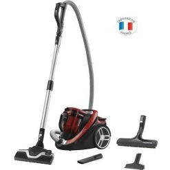 ROWENTA RO7649EA Aspirateur Sans Sac Silence Force Cyclonic Parquet - 2,5 L- 65 DB Silencieux - Rouge Et Gris