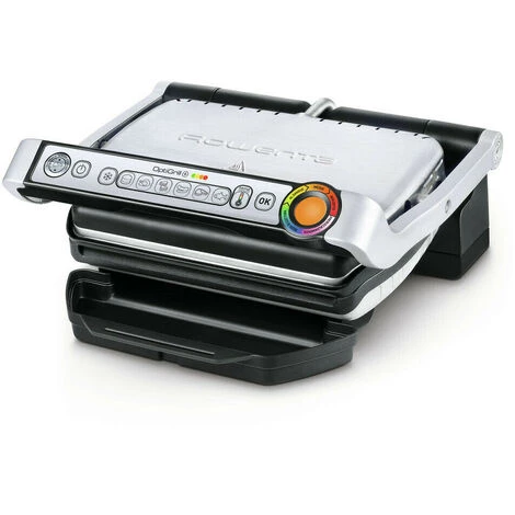 Grill-viande 2000w 600cm² Noir/argent - Gr712d - Rowenta - Inox Et Noir 2 Grill-viande 2000w 600cm² Noir/argent - Gr712d - Rowenta - Inox Et Noir