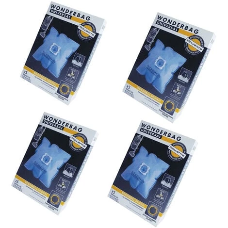 Lot De 4 Boîtes (20 Sacs Microfibres) WONDERBAG (WB406120) Aspirateur ROWENTA, MOULINEX 3 Lot De 4 Boîtes (20 Sacs Microfibres) WONDERBAG (WB406120) Aspirateur ROWENTA, MOULINEX