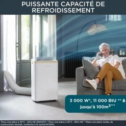 Climatiseur Mobile 3000w 40m2 Avec Kit Fenêtre - Au5610f0 - Rowenta - Blanc -ROWENTA Soldes 2022 65269653 4
