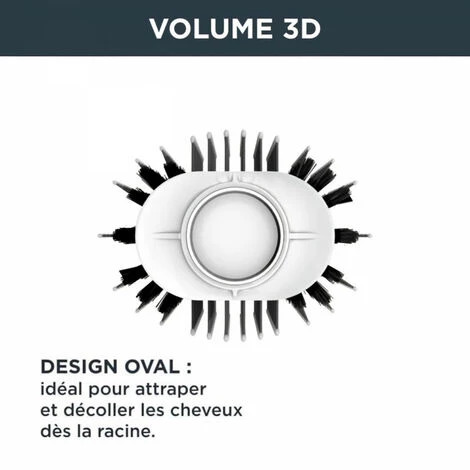 ROWENTA CF6130F0 Volumizer Brosse Chauffante, Seche Et Coiffe Simultanément, Booste Le Volume Naturel Des Cheveux, Brosse Ova… 3 ROWENTA CF6130F0 Volumizer Brosse Chauffante, Seche Et Coiffe Simultanément, Booste Le Volume Naturel Des Cheveux, Brosse Ova… – Image 2